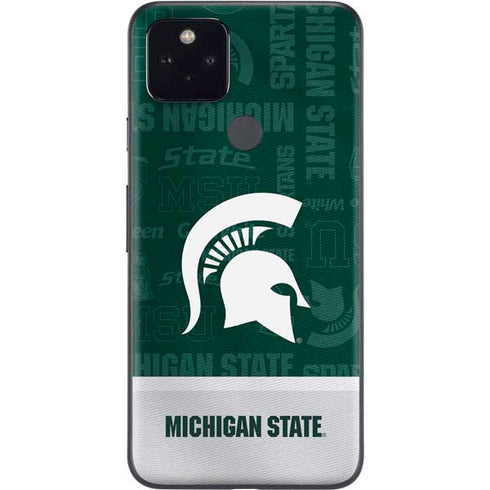 Michigan State University Jersey Split Google Pixel 5a Skin